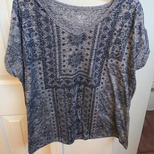 Style & Co Blue Tee, Size L